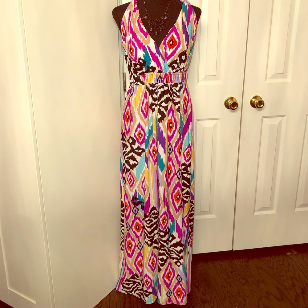 Glamour Multicolor Maxi Dress size 10